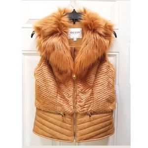 Guess fur vest jacket